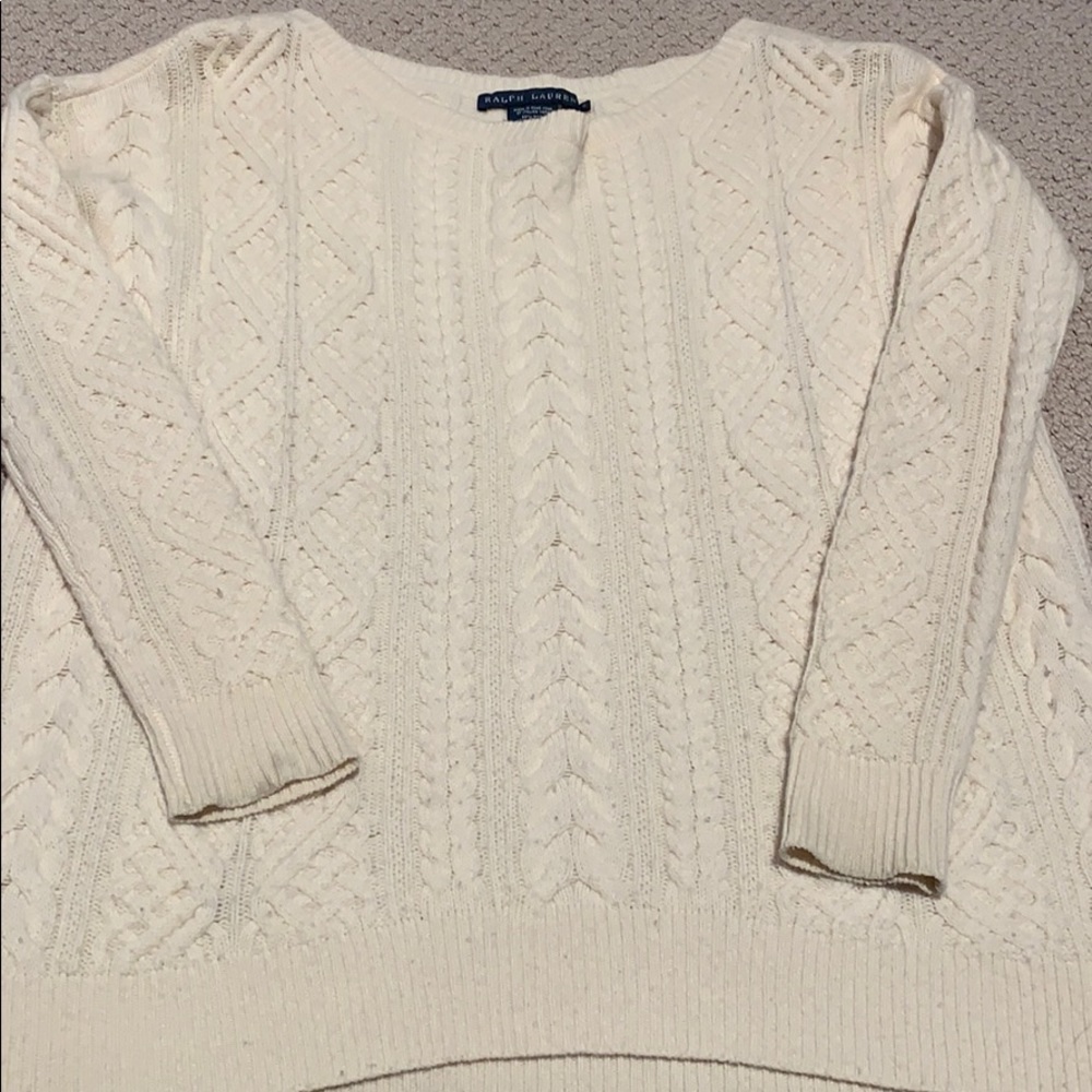 Ralph Lauren BLUE LABEL cream cable knit sweater